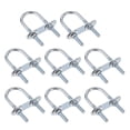 thumbnail image 1 of Uxcell U-Bolt redondo de acero M6 de 34mm de ancho interno y 75mm de longitud, 8 juegos, 1 of 4