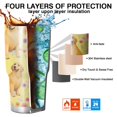 thumbnail image 7 of 30oz Golden Retrievers and Flowers Tumblers Stainless Steel Tumbler with Lid and Straw,Vacuum Insulated Double Wall Travel Tumbler Cups Mug with Cleaning Brush for Coffee,Tea, 7 of 7