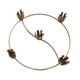 thumbnail image 3 of Candelabro de metal cónico para decoración de mesa, candelabro de hierro, anillos para velas navideñas Portavelas de 5 piezas, 3 of 5