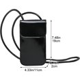 thumbnail image 3 of Hsqqdc Glossy Black Crossbody Phone Purse PU Leather Small Shoulder Bag for Shopping Commuting Work Travel, 3 of 7