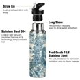 thumbnail image 3 of Yayeee 33oz Insulated Water Bottle Double Wall Stainless Steel with Flip Straw Lid, Green Flourishing Garden, 3 of 7