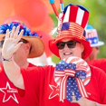 thumbnail image 5 of 2 Pcs 4th Of July Patriotic Ribbon Stars And Stripes Burlap Wired Edge Ribbon Red White Blue Decorative Ribbon For Independence Day Gift Wrapping Diy, 5 of 5