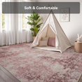 thumbnail image 3 of Pink Abstract Area Rugs for Living Room-8x10 Machine Washable Rug Low Pile Carpet for Bedroom Dining Room Nursery Home Office Rug, 3 of 8