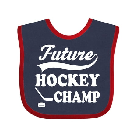 

Inktastic Future Hockey Champ Boys Girls Sports Gift Baby Boy or Baby Girl Bib