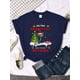 thumbnail image 1 of Camiseta con dibujos animados de gatitos navideños para mujer, Tops con gato en la lista traviesa y no me arrepiento de nada, ropa informal de Hip Hop a la moda, 1 of 3