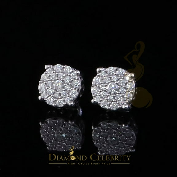 Diamond Celebrity's Round Women's/Men's 925 Silver White 0.50ct VVS D Moissanite Round Stud Earrings
