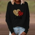 thumbnail image 3 of PENGXIANG Pull Ample à Col Rond Imprimé Cœur de la Saint-Valentin Manches Longues Blouse Décontractée, 3 of 6