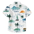 thumbnail image 7 of YDFCWXW Boys Hawaiian Shirt Short Sleeve Casual Button Down Beach Shirt Kids Summer Hawaii Shirts 4-15 Years (Light Green, 4-5 Years), 7 of 7