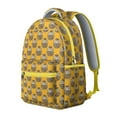 thumbnail image 2 of Yellow Hedgehog Pattern Backpack for School,Cute School Bag,Schoolbag with Adjustable Shoulder Straps & Padded Back,15.3"x11"x7.1"., 2 of 6