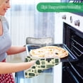 thumbnail image 2 of Yayeee Pot Holders Kitchen Heat Resistant with Pocket 7"x9.8" Cotton Oven Cooking Hot Pads, Green Geometric, 2 of 7