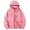 thumbnail image 2 of LTTVQM Womens Warm Sherpa‑Lined Fleece Hoodie Jacket Zip Drawstring Hood Soft Cozy Daily Outdoor Outerwear Tops, 2 of 8