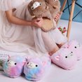 thumbnail image 4 of Cute Fuzzy Alpaca Plush Slippers- Animal Slippers Novelty Llama Slippers Non-Slip Warm Slippers for Ladies Children, 4 of 18