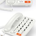 thumbnail image 4 of Inteprter Teléfono fijo simplificado con marcación de un toque para personas mayores, botones grandes, teléfono fijo con cable Electrodomésticos, 4 of 6