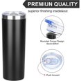 thumbnail image 4 of Gobelet en Acier Inoxydable 20oz Double Paroi Isolé Tasses - Noir, 4 of 5