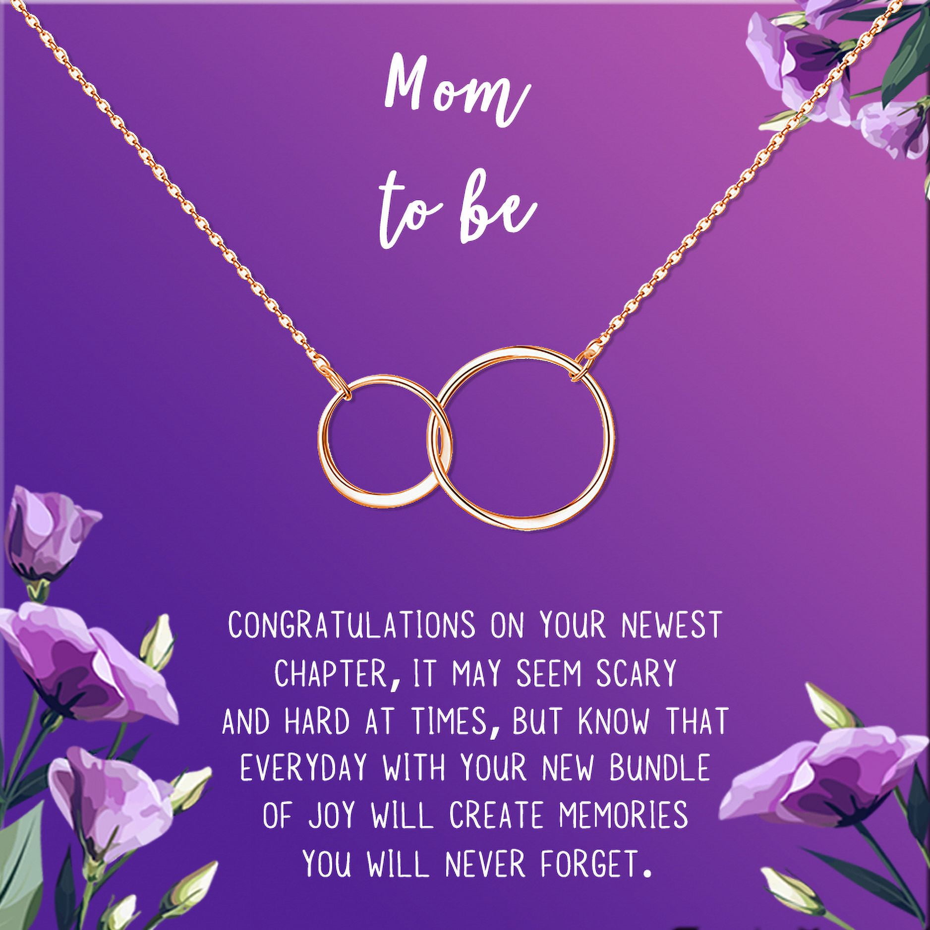 Mom to Be Mother's Day Gift, New Mom Mother's Day Gift, Gift for New Mom, New Mom Gift Box, New Mom Gift for Her, Gifts for New Mom, Congratulations Gift [Rose Gold Infinity Ring,Purple Gradient]