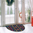 thumbnail image 2 of CURLYOOT Ethnic Geometric Half Round Door Mat, Indoor Outdoor Entrance Rug, Colorful Semi Circular Area Rug, Non Slip Washable Absorbent Doormat, Laundry Room Rug 24'' x 36'', 2 of 7