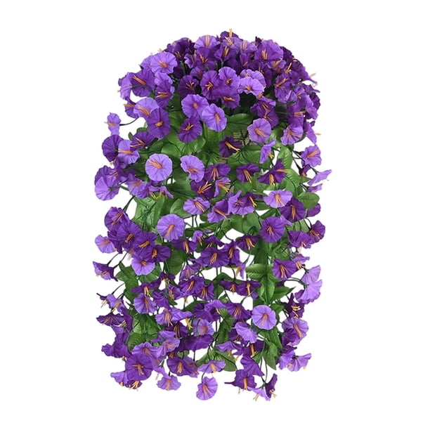 Cestas Colgantes con Flores Artificiales para Plantas Al Aire Libre, Vides de Rosa Simuladas 85 cm Decoración Montada en la Pared, Techo Y Bloqueo de Conductos Cestas Colgantes de Plástico para Planta