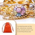thumbnail image 4 of kurtrusly Jewellery Pouch Small Drawstring Bags Bracelet Packaging Display Goodies Presents Mobile Phone Storage Gifts Solid Pouches Orange-7*9, 4 of 7