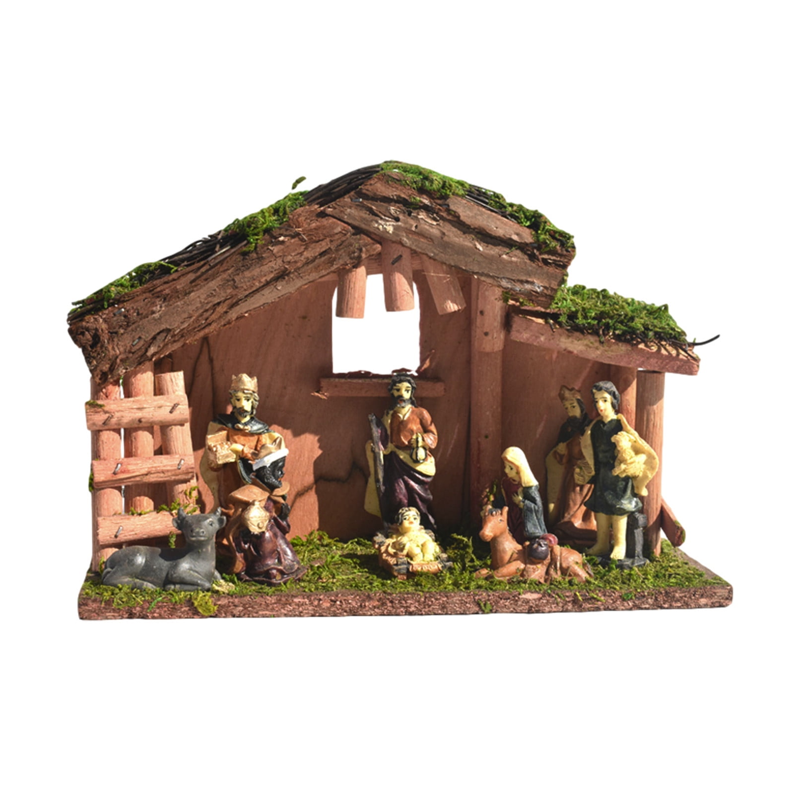Jikolililili Easter Manger Nativity Set,Nativity Sets for Table,Real