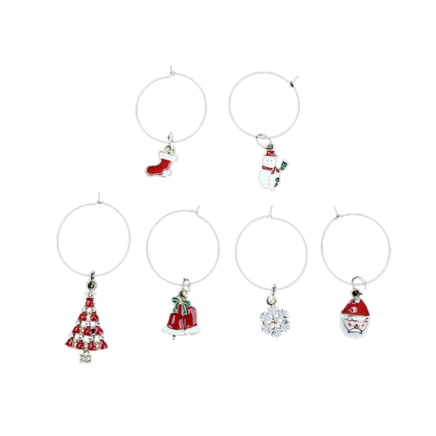XWSHYW Adornos Colgantes Reconocedor de Copas de Vino de Navidad Colgante Decorativo para Copas de Vino de Navidad