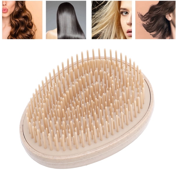 Peinado En Forma De Huevo Masabraje Del Cuero Cabelludo Cepillo Para El Cabello De Plástico Con Elástico Para Un Masaje De Cuero Cabelludo Relajante Y Limpieza Completa