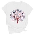 thumbnail image 2 of Vetsdori Womens American Flag Shirts Red White and Blue Summer Pullover Short Sleeve USA Years Anniversary,4th of July Casual Graphic Crew Neck Tops for Women Fashion, 2 of 7
