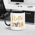 thumbnail image 2 of Hello 2025 Pitbull Celebrates Happy New Year Firework Balloon 11oz Accent Two-tone Mug Terrier Dog Lover Coffee Tea Cup - 02024, 2 of 5