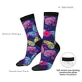 thumbnail image 4 of Rateoe Paint Butterflies for Women Casual Calf Socks - Cute Crew Socks - Thin Soft Above Ankle Socks Size 5-11, 4 of 6