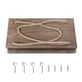 thumbnail image 7 of Wall Hanging Floating Shelf w/ Hooks Set of 2 Rope Swing Mounted Wood Display Rack for Rustic Shelve Plant Shelving, Farmhouse, Home Decor, Living Room, Bathroom, Bedroom, Kitchen, Apartment, 7 of 7