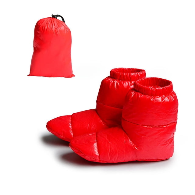 Eigraketly 1 par de calentadores térmicos para pies, impermeables, a prueba de viento, funda de calcetín, bolsa para exteriores, tienda de campaña Ropa Deportiva, Zapatos Rojo M Eigraketly OD028961-01