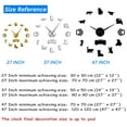 thumbnail image 3 of Cats And Dogs Silouette Frameless Wall Clock Stickers, DIY Modern Decorative Clocks for Living Room, Bedroom, Office - Easy to Install, Large 3D Clock Design (Black,47in), 3 of 6