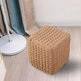 thumbnail image 3 of YWMJZEU Elastic Ottoman Cover Ottoman Protector Square Removable Comfortable Soft Living New Light Coffee, 3 of 8