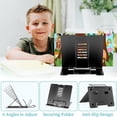 thumbnail image 4 of Adjustable Book Holder, Foldable Cookbook Stand for Reading, Heavy Duty Steel Frame with Non-Slip Pad for Hands-Free Use in Kitchen, Office & Travel(Black)DSF, 4 of 8