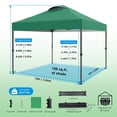 thumbnail image 3 of CHITOOMA 10 x 10ft Pop up Canopy Tent, Instant Outdoor Shelter Easy Portable Straight Leg Canopy Tent, Green, 3 of 11
