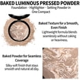 thumbnail image 2 of Baked Luminous Pressed Powder–Glow-Infused Foundation,Highlighter & Setting Powder in One–Color-Correcting,Oil-Control,Long-Lasting Coverage for All Skin Tones, 2 of 9