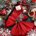 thumbnail image 4 of Christmas Napkin Ring Set Christmas Napkin Ring Christmas Holiday Dinner Table Decoration C, 4 of 5