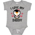 thumbnail image 3 of Inktastic I Love My Daddy with Cute Penguin and Hearts Girls Baby Bodysuit, 3 of 5