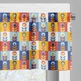 thumbnail image 3 of Ambesonne Scandinavian Window Valance, Checkered and Floral, 54" X 18", Multicolor, 3 of 5