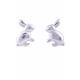 thumbnail image 1 of Aretes de Conejo de Plata Esterlina, 1 of 1