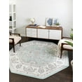 thumbnail image 3 of Rugs.com Aurelia Collection Rug – 7 Ft Octagon Aqua Medium-Pile Rug Perfect For Living Rooms, Kitchens, Entryways, 3 of 3