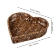thumbnail image 2 of Heart-Shaped Woven Storage Basket for Stylish Decorative Home Organization and Versatile Desktop Storage Nursery Decor Aesthetic Handmade Gift Bin 8 Inch, 2 of 5