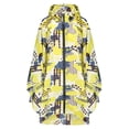 thumbnail image 6 of YAYUBA Unisex Fashion Rain Jacket Coat Hooded Raincoat For Adults Teens With Pockets,Yellow, 6 of 7