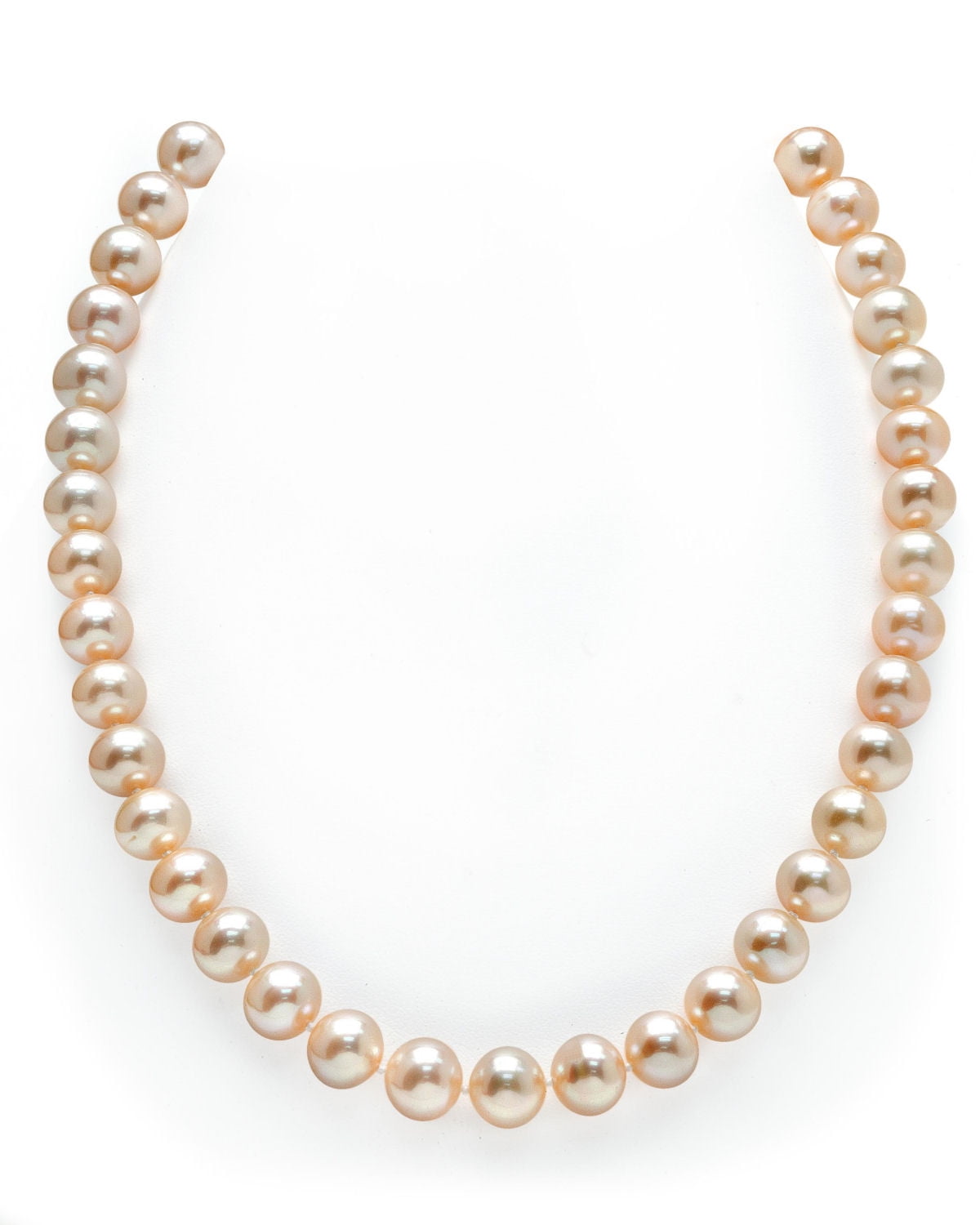 THE PEARL SOURCE 14K Gold 10-11mm AAA Quality Peach Freshwater Cultured Pearl Necklace for Women in 17" Princess... by The Pearl Source