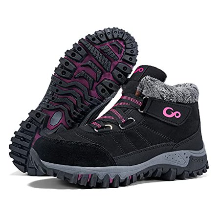 

Ecetana Winter Snow Boots for Women Keep Warm Lined Ankle Booties Outdoor Hiking Shoes