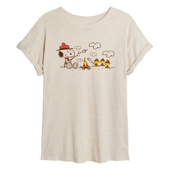 Peanuts - Beagle Scouts Fire - Juniors Ideal Flowy Muscle T-Shirt