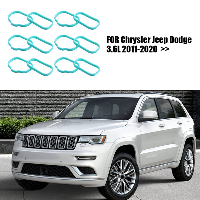 Juego de 12 juntas de junta de colector de admisión de coche para Chrysler Jeep Dodge 3.6L 2011-2020 Ndcxsfigh Accesorios para autos y motos