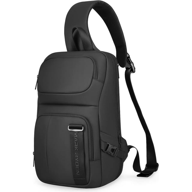 MARK RYDEN Sling Backpack for Men, Waterproof Shoulder Bag with USB Charging Port and Adjustable Strap, Holds 9.7 Inch ipad, Sling Bag for Traveling, Sporting, Cycling, Daily
