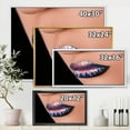 thumbnail image 4 of Designart 'Fashion and Creative Make Up On Woman Lips' Modern Framed Canvas Wall Art Print, 4 of 5