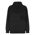 thumbnail image 4 of WEAIXIMIUNG Sweat à Capuche Zippé pour Femmes Léger Pull Uni Col en V Sans Capuche Manches Longues, 4 of 5