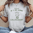 thumbnail image 2 of Unisex Lollygagging Frog Graphic T-Shirt, Sizes S-5XL, Tbun Men's And Women's Graphic Tee 100% Cotton by TBun, Full Sizes S-5XL, 2 of 5